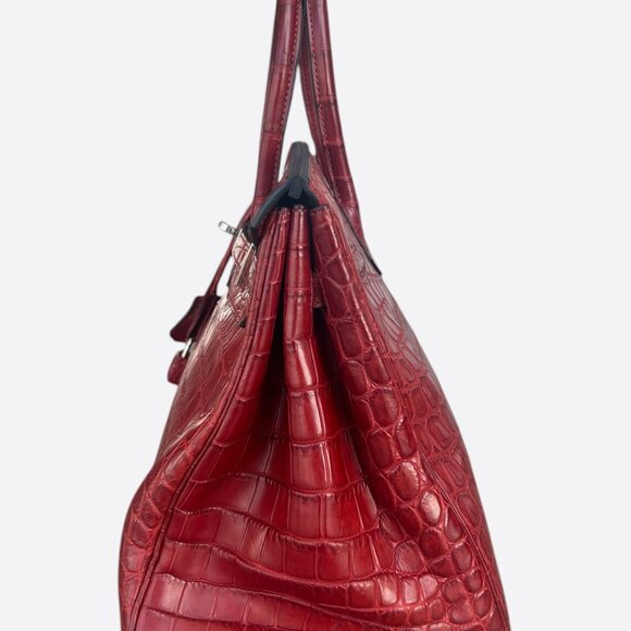 Hermes Rouge Crocodile Birkin 35 - Picture 4 of 6